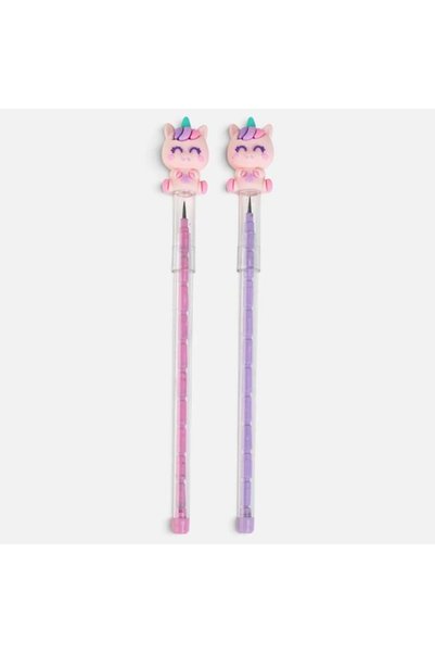 ANTBRO Creioane Fancy cu Mine de Rezervă și Figurină Topper Unicorn, ANTBRO®