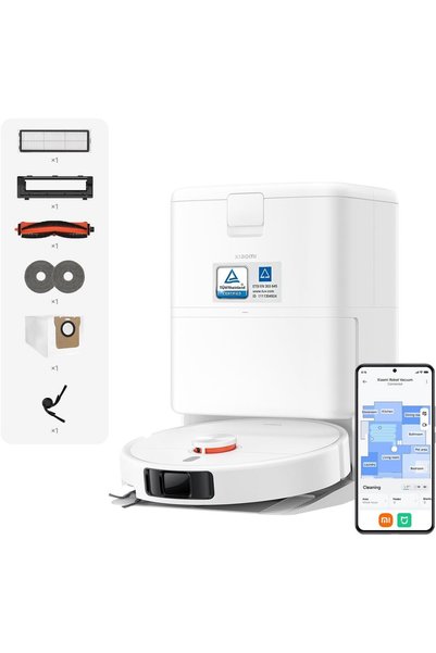 Generic مكنسة كهربائية روبوتية H50 Pro، قوة شفط فائقة تصل إلى 15,000 باسكال، ...