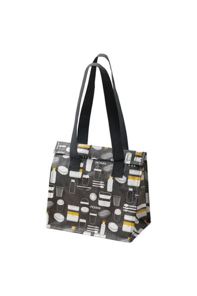 IKEA FLADDRIG yemek çantası, gri, 25x16x27 cm