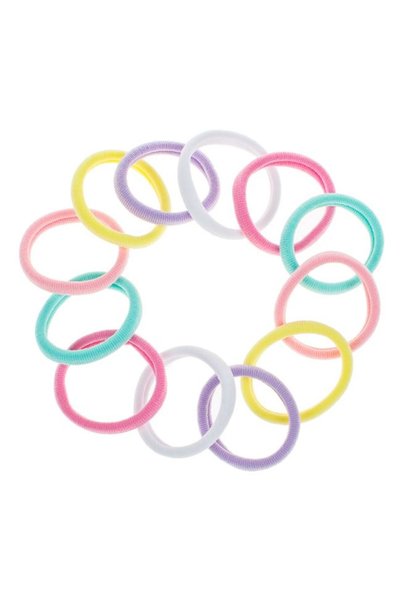 ANTBRO Set 12 Elastice de Păr Frotte în 6 Culori Mov, Roz, Fucsia, Galben, AN...