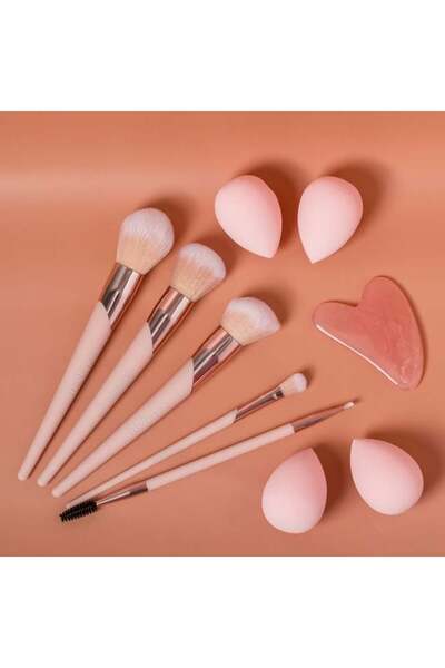 ANTBRO Set Îngrijire și Machiaj 10 Piese cu Pensule cu Peri din Nailon, ANTBRO®