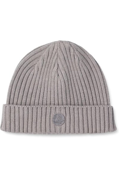 Generic Men's Ribbed Watch Cap with Logo Patch