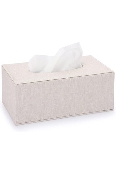 SUMNACON Rectangular Leather tissue box Cover - Stylish tissue box Holder wit...