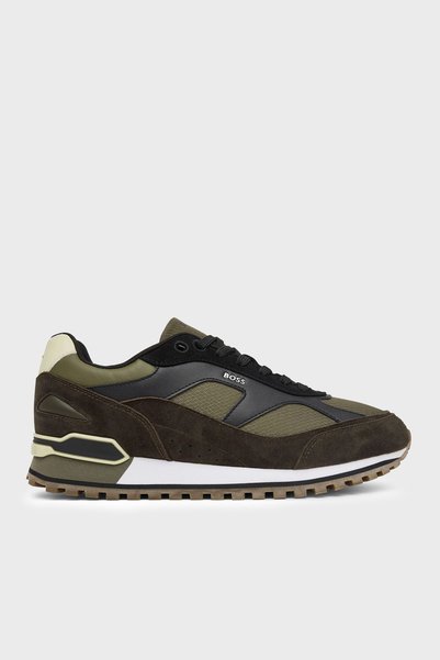 BOSS % 100 Hakiki Deri Süet Sneaker Ayakkabı Erkek AYAKKABI 50573554 242