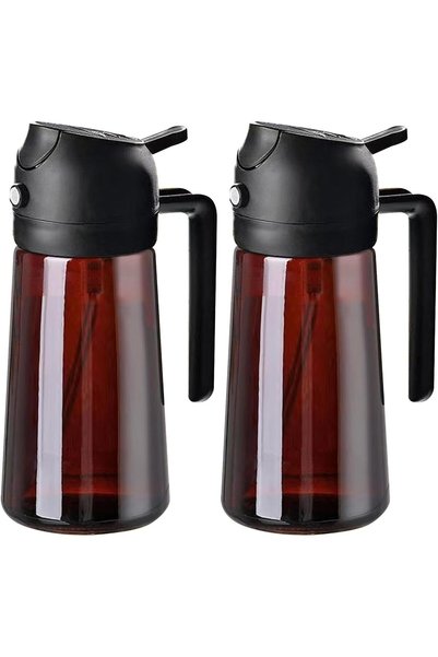 Generic 16oz/470ml Light-Blocking Dark Oil Sprayer for Cooking, 2-in-1 Olive ...