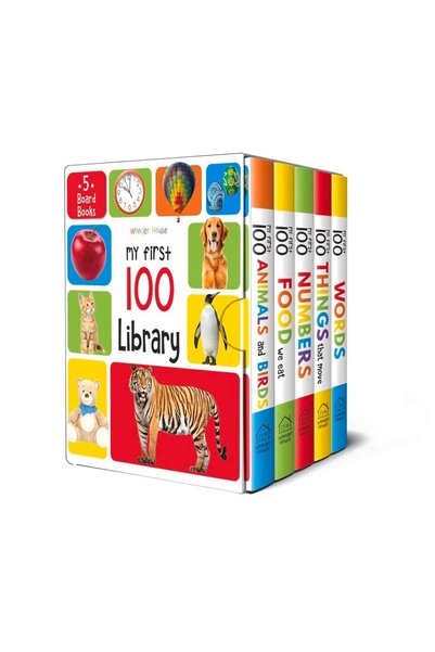 Generic مكتبة المئة الأولى: مجموعة من 5 كتب تعليمية للأطفال الصغار