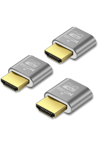 JOYZZZ قابس HDMI وهمي بدقة 4K، 3 قطع، محاكي شاشة افتراضية بدقة 3840x2160@60Hz...