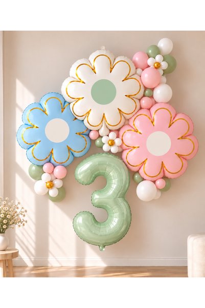 ALYA SET DE DECORAȚIUNI DE ZI DE NAȘTERE „PARTY 3 ANI” – Set de decorațiuni d...