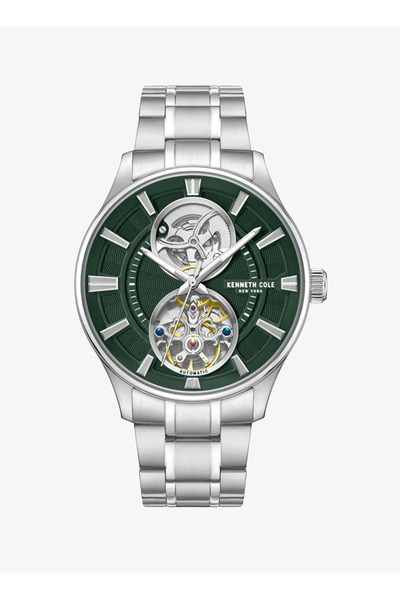 Kenneth Cole New York 43.5mm Automatic Men's Watch with Green Dial & Stainles...