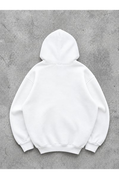 DEEPSENCE Beyaz Kapüşonlu Sweatshirt Jeans