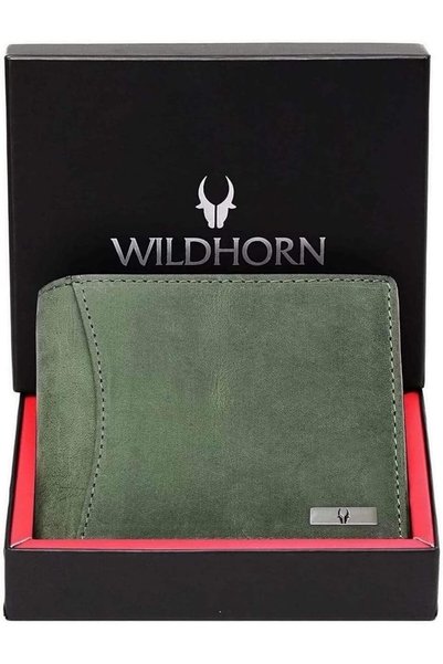 Wildhorn unisex-adult Leather Wallet for Men Bi-Fold Wallet