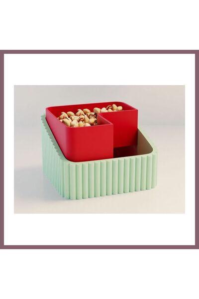 Generic Brand 3D Printing Peanut Bowl - Dual Chamber Shell Separator Presenta...