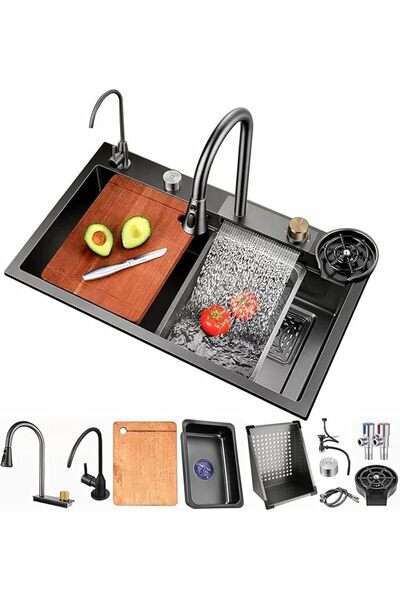 ULHYCE ULHYC Kitchen Sink with Stainless Steel Cutting Board, 304 Stainless S...