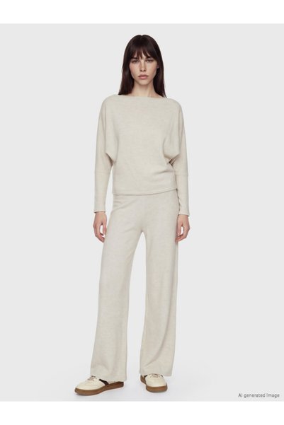 LC Waikiki Rmz Gi̇yi̇m Farkiyla Women's Pants with Waist Drawstring