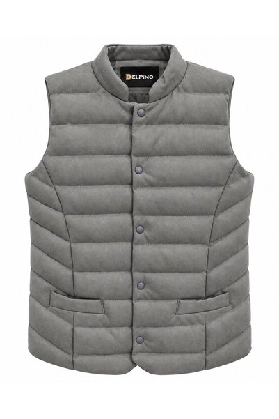 CLASSİCS MEN Ανδρικό σουέτ γιλέκο Delpino Slim Fit με κουμπώματα 7831