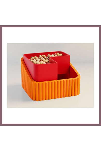 Generic Brand 3D Printing Peanut Bowl - Double Chamber Shell Separator Presen...