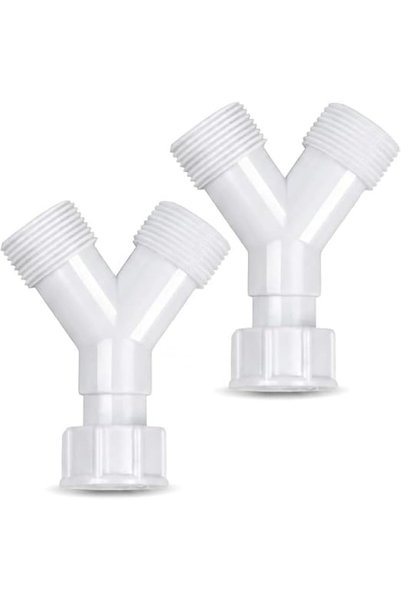 Tazweeq Soft Hose Connector 2-Pack for Kitchen Sink Drain, White