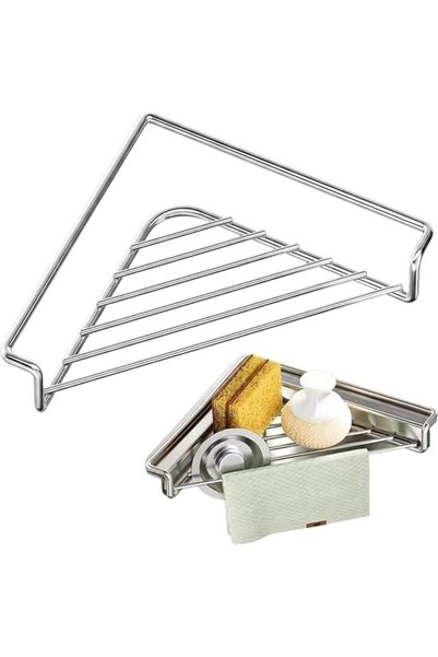 Tazweeq Triangle Over Sink Dish Drying Rack, Stainless Steel Kitchen Caddy Or...