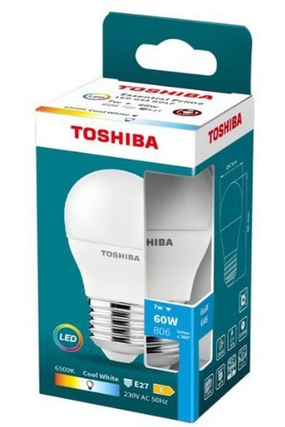 Toshiba Λάμπα LED Essential Prime G45 E27 7W 6500K - (DELS-GFC400727AE84)