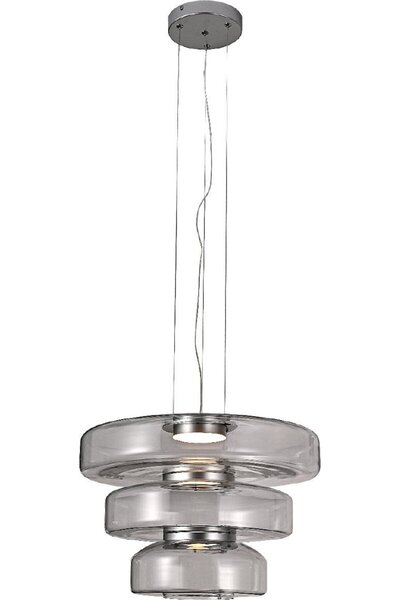 Aca Κρεμαστό Φωτιστικό Ασημί Διαφανές LED 12W 3000K IP20 Δ45ΧΥ120ΕΚ - (HM2512...