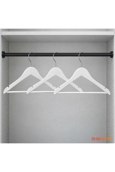 SHOPIENS Set 3 Umerase Albe Din Lemn Pentru Sifonier
