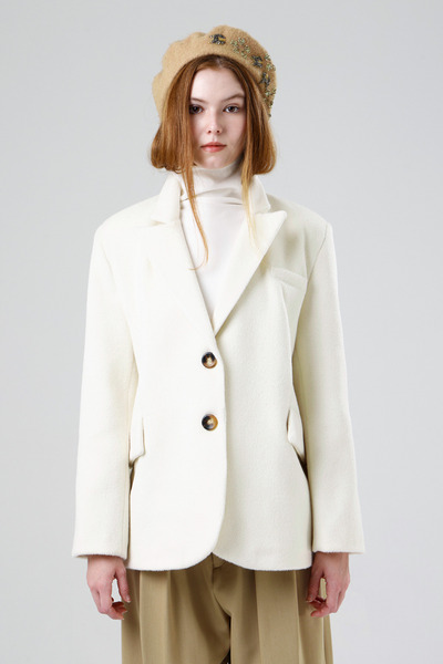 GACA COLLECTION Rigel Ekru Çift Düğmeli Blazer Ceket