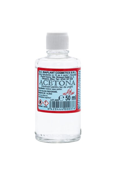 Gerta acetone for nail polish remover, set 20 x 50 ml, Import Italy