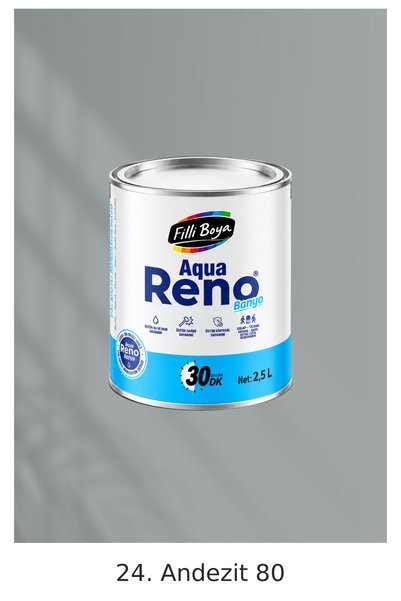 Filli Boya Aqua Reno Banyo Su Bazlı Fayans, Karo, Dolap ve Tezgâh Yenileme Boyası LİTRE SEÇİNİZ