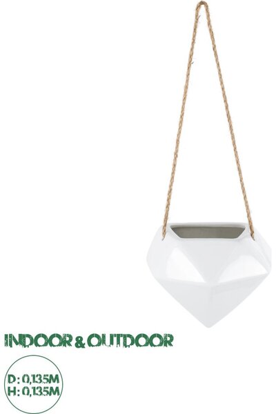 GloboStar® GloboStar Τεχνητός Κήπος Ερακλίδα Κρεμαστή Πήλινη Κεραμική Γλάστρα...