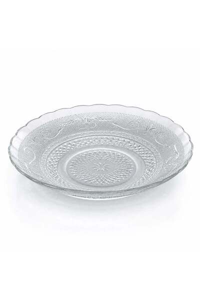 Reduceri Engros Glass Deep Plate 6/ Top Bottom Set , 22.5x4.5cm, Crystal Flor...