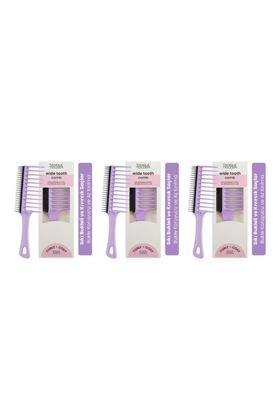 Tangle Teezer ΣΕΤ 3 ΤΕΜΑΧΙΩΝ: Χτένα με Αραιά Δόντια Λιλά, Βούρτσα-Χτένα Μαλλι...