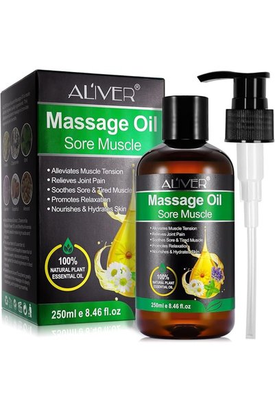 aliverystore زيت تدليك للعضلات المتعبة، زيت علاجي طبيعي مع الأرنيكا والبابونج...