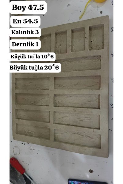 Silikon Dekoratif Tuğla Kalıbı - Esnek Duvar Kaplama Mermer / Alçı Tuğla Kalıbı taş kalıbı
