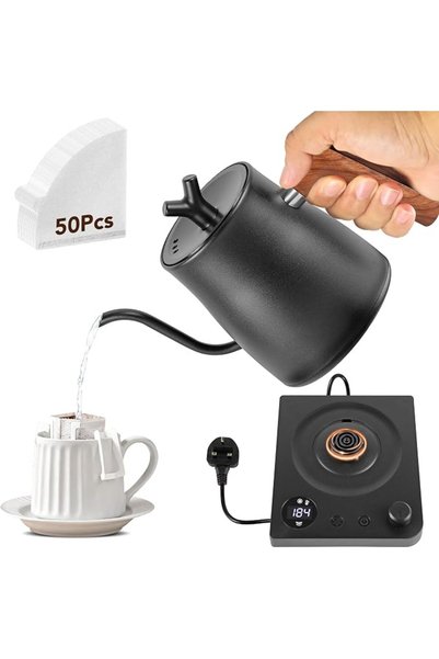 GENERAL غلاية كهربائية ذكية V60 بعنق مرن، 40-100 ℃   تحكم قابل للتعديل في درج...