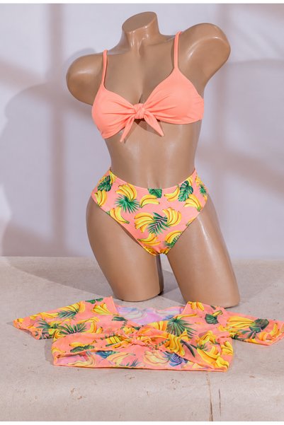 Maser Patterned Girls and Young Girls Bikini Set