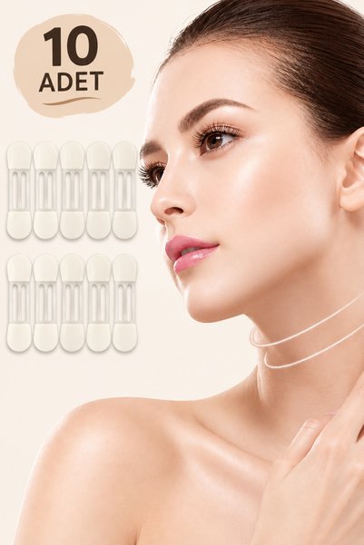 shaping beauty 10 Adet Gıdı Bandı Boyun Germe Bandı Çene Altı Toparlayıcı Şef...