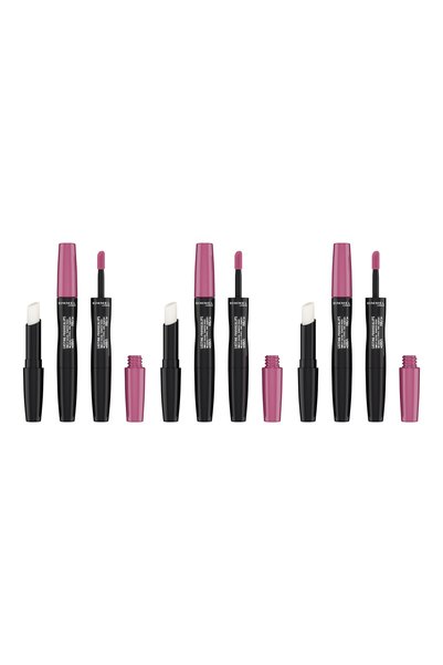Rimmel Pachet 3x ruj lichid Provocalips Lasting Finish, 410 Pinky Promise, 3,9 g