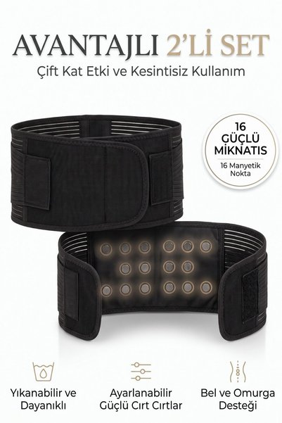 Wiforte Manyetik Bel Korsesi Mıknatıslı Medikal Bel Destek Kemeri Terapi Kors...
