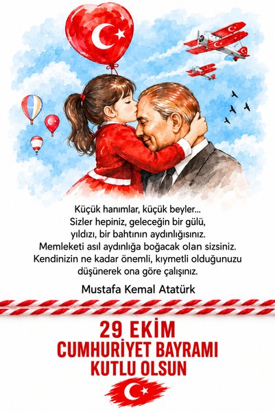 PAMEPAW 10 Adet Atatürk ve Çocuk Kırmızı Beyaz Bileklik - 29 Ekim Cumhuriyet Bayramı Hediye