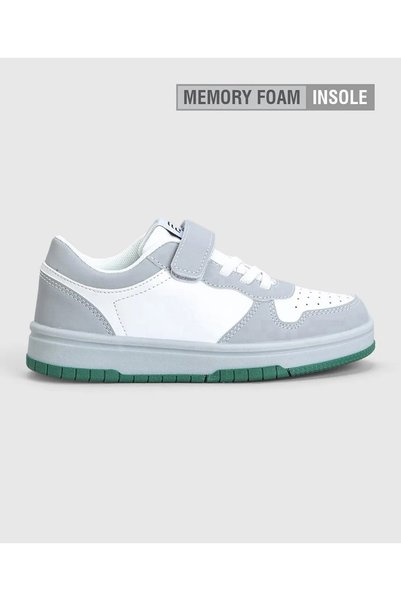 Bonfino Velcro Closure Sneakers - White/Grey Online in KSA, Buy at Best Price...