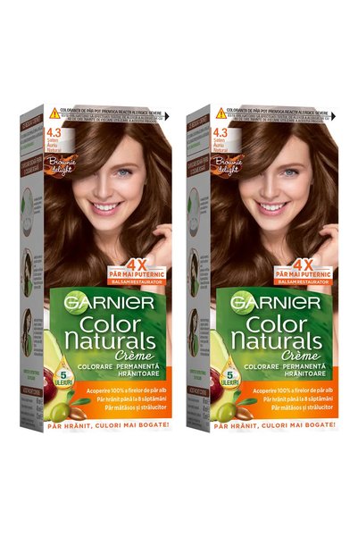 Garnier 2x PACK Color Naturals Hair Dye 4.3 Satin Gilded