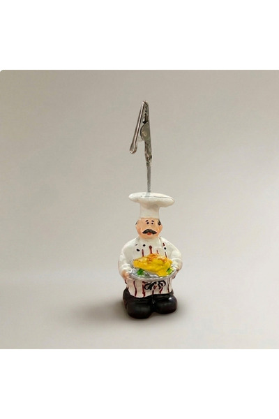Biradlı Chef Figure Buffet Name Holder
