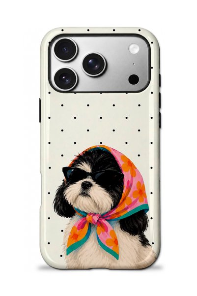 EDELFU متوافق مع iPhone 17 PRO MAX - غطاء ذو طبقتين بنمط منقط، غلاف واقي ذو س...
