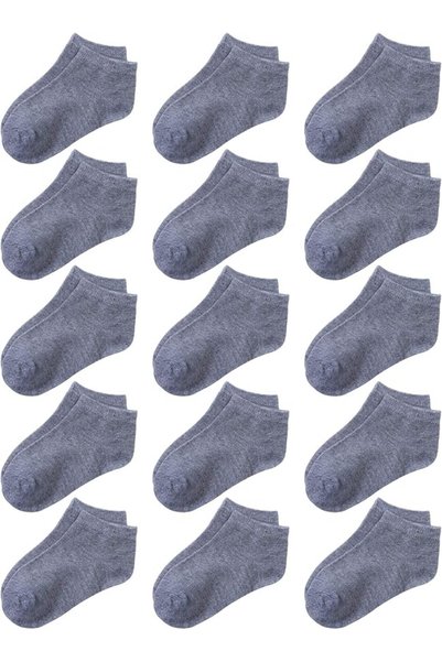 Cooraby 15 Pack Kids' Half Cushion Low Cut Athletic Ankle Socks Boys Girls An...