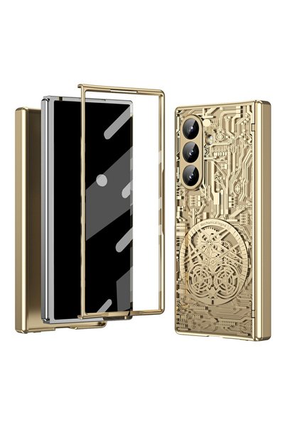 XGSM Husă pentru Samsung Galaxy Z Fold7 5G, Legendă Mecanică, auriu