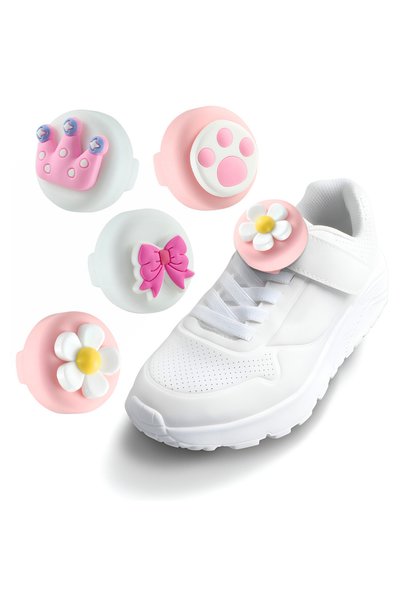 XGSM Set de 4 huse pentru Apple AirTag 2 / 1, cu un motiv feminin - roz
