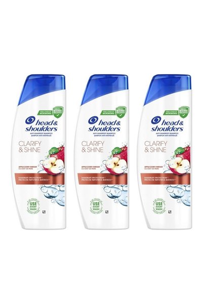 Head & Shoulders 3x Πακέτο Αντιπιτυριδικό Σαμπουάν 330 ml Καθαρισμός & Λάμψη