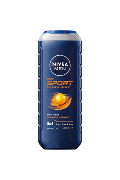NIVEA Gel de duș sportiv pentru bărbați, 500 ml