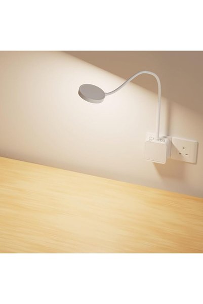 GENERAL Plug In LED Wall Mounted Reading Light, Flexible Dimmable White Wall ...