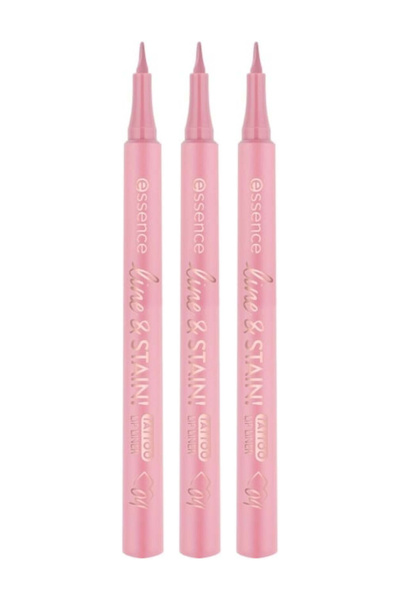 Essence 3x PACK Resistant Lip Pencil Line & STAIN! TATTOO Lip Liner, Blush Ru...